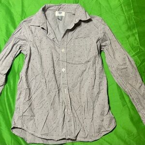 Old Navy Men's Gray Polka Dot Shirt